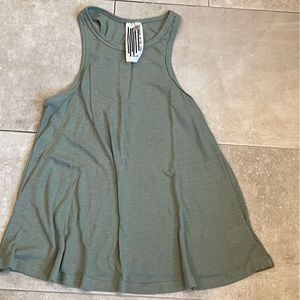 Free People Army Green Tank Top